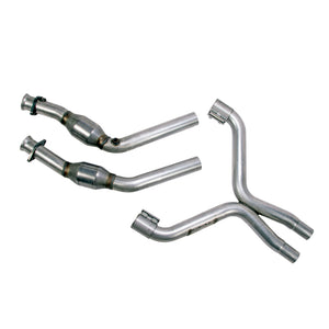 BBK 11-14 Mustang 3.7 V6 High Flow X Pipe With Catalytic Converters - 2-1/2