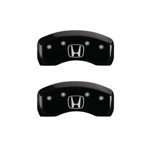 MGP 4 Caliper Covers Engraved Front Honda Rear H Logo Black Finish Silver Char 2017 Honda Civic