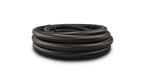 Vibrant -6 AN Black Nylon Braided Flex Hose (2 foot roll)