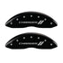 MGP 4 Caliper Covers Engraved Front & Rear With stripes/Charger Black finish silver ch