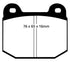 EBC 75-80 Lotus Esprit 2.0 Redstuff Front Brake Pads