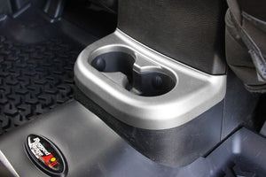 Rugged Ridge 11-18 Jeep Wrangler JK Silver 2nd Row Cup Holder Trim