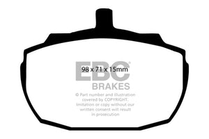 EBC 91-93 Morgan 4/4 1.6 Greenstuff Front Brake Pads