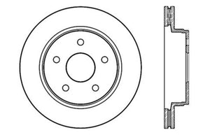 StopTech 04-06 Dodge Durango / 02-10 Ram 1500 (exc Mega Cab) Front Left Slotted & Drilled Rotor