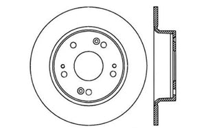 StopTech 04-08 Acura TSX / 03-07 Honda Accord SportStop Slotted & Drilled Left Rear Rotor