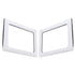 DEI 11-18 Jeep Wrangler JK 4-Door Boom Mat Rear Side Window Trim - 2 Piece - White