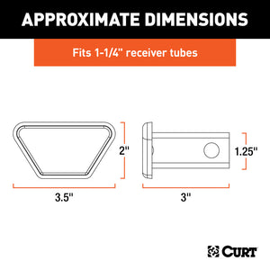 Curt 1-1/4in Chrome Steel Hitch Tube Cover (Packaged)