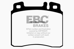 EBC 98-99 Mercedes-Benz CL500 5.0 Yellowstuff Front Brake Pads