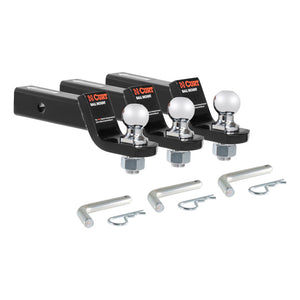 Curt Loaded Ball Mounts w/1-7/8in Balls (2in Shank 3500lbs 2in Drop 3-Pack)