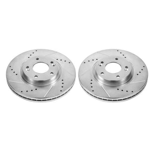 Power Stop 10-12 Hyundai Santa Fe Front Evolution Drilled & Slotted Rotors - Pair