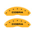 MGP 4 Caliper Covers Engraved Front & Rear Cobra Yellow Finish Black Char 2006 Ford Mustang