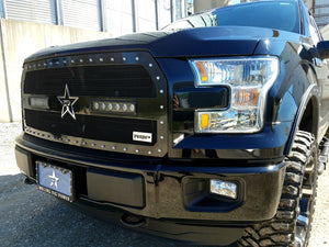 RBP RX-3 Midnight Edition Black LED Bar Grille (Studded) 15-17 Ford F-150 (All Models)