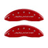MGP 4 Caliper Covers Engraved Front & Rear Avalanche Red finish silver ch