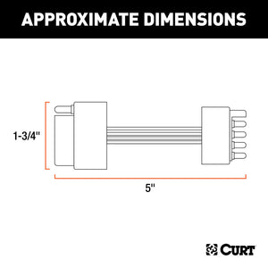 Curt Electrical Adapter (4-Way Flat Vehicle to 5-Way Flat Trailer)