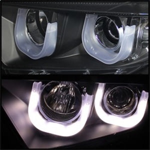 Spyder Toyota Highlander 11-13 Projector Headlights 3D DRL Blk PRO-YD-THLAN11-3DDRL-BK