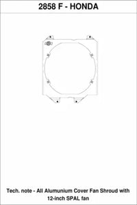 CSF 92-00 Honda Civic All-Aluminum Fan Shroud w/12in SPAL Fan