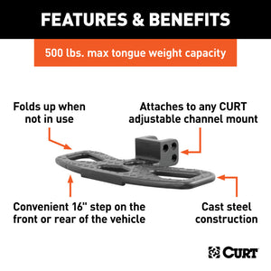 Curt Adjustable Channel Mount Hitch Step