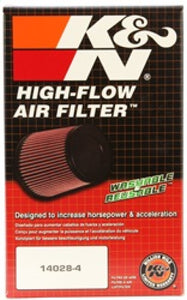K&N Universal Chrome Oval Tapered Air Filter - 2in Flg ID x 4in OS L 3in OS W x 2.75in H