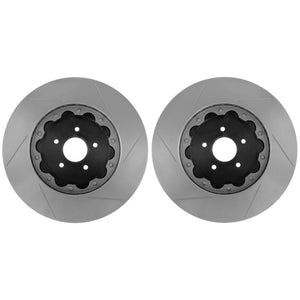 StopTech 09-15 Cadillac CTS-V AeroRotor 2pc Drilled and Zinc Plated Front Rotor (Pair)