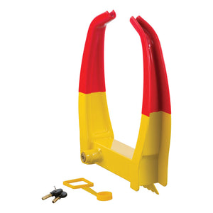 Curt Wheel Chock Lock (Yellow Powder Coat)