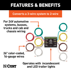 Curt 24-Volt Taillight Converter