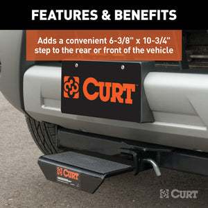 Curt Hitch-Mounted Step Pad (Fits 2in Receiver)