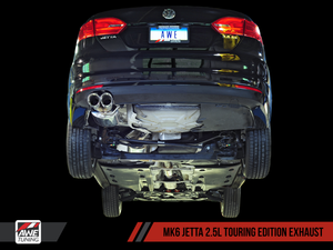 AWE Tuning Mk6 Jetta 2.5L Touring Edition Exhaust - Diamond Black Tips