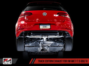 AWE Tuning Mk7 Golf R Track Edition Exhaust w/Chrome Silver Tips 102mm