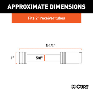 Curt 5/8in Hitch Lock (2in Receiver Barbell Stainless)