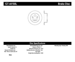 StopTech Sport Drilled & Slotted Rotor - Rear Left