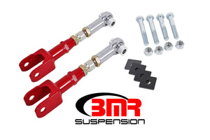 BMR 15-17 S550 Mustang Rear On-Car Adj. Rod Ends Toe Rods - Red