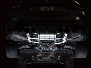 AWE SwitchPath Catback Exhaust for BMW G8X M3/M4 - Diamond Black Tips