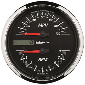 Autometer Pro-Cycle Gauge Tach/Speedo 4 1/2in 8K Rpm/120 Mph Black