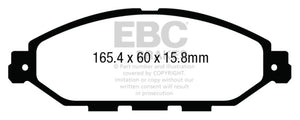 EBC 12-13 Infiniti JX35 3.5 Greenstuff Front Brake Pads