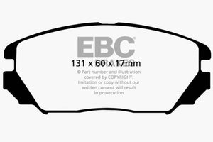 EBC 08-09 Hyundai Azera 3.3 Yellowstuff Front Brake Pads