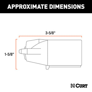 Curt 7-Way RV Blade Connector Plug (Trailer Side Black Plastic)