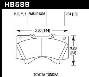 Hawk 08-10 Toyota Land Cruiser / 07-10 Tundra Super Duty Street Front Brake Pads