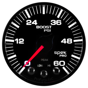 Autometer Spek-Pro 52.4mm 0-60 PSI Digital Stepper Motor Boost Gauge