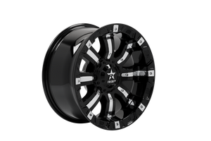 RBP 94R 18x9.0 8x170 BP / 4.5 BS -12mm Offset 125mm CB (Hub Centric) Black w/Chrome Inserts Wheel