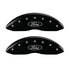 MGP Front set 2 Caliper Covers Engraved Front Oval logo/Ford Black finish silver ch