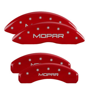 MGP 4 Caliper Covers Gloss Red Engraved with Corvette C4 (Full Kit 4 Pieces)