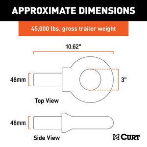 Curt Lunette Eye (45000lbs 3in I.D.)