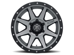 ICON Rebound 18x9 5x5 -12mm Offset 4.5in BS 71.5mm Bore Titanium Wheel