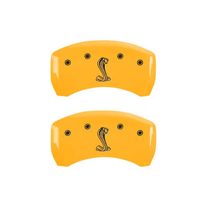 MGP Rear set 2 Caliper Covers Engraved Rear Tiffany Snake Yellow finish black ch