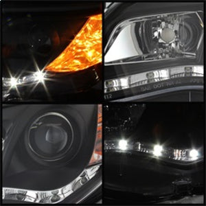 Spyder Toyota Camry 12-14 Projector Headlights DRL Blk High 9005 (Not Included PRO-YD-TCAM12-DRL-BK