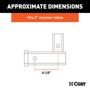 Curt Vertical Receiver Adapter (2in Shank 5000lbs)