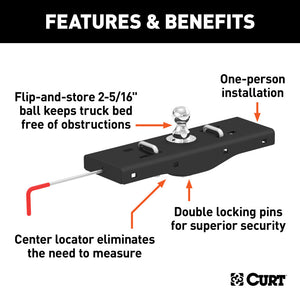 Curt Universal Double Lock EZr Gooseneck Hitch