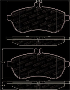 StopTech 12-15 Mercedes Benz SLK250 Street Performance Front Brake Pads