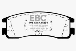 EBC 08-09 Buick Allure (Canada) 5.3 Yellowstuff Rear Brake Pads