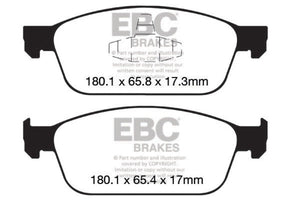 EBC 12+ Ford Focus 2.0 Turbo ST Yellowstuff Front Brake Pads